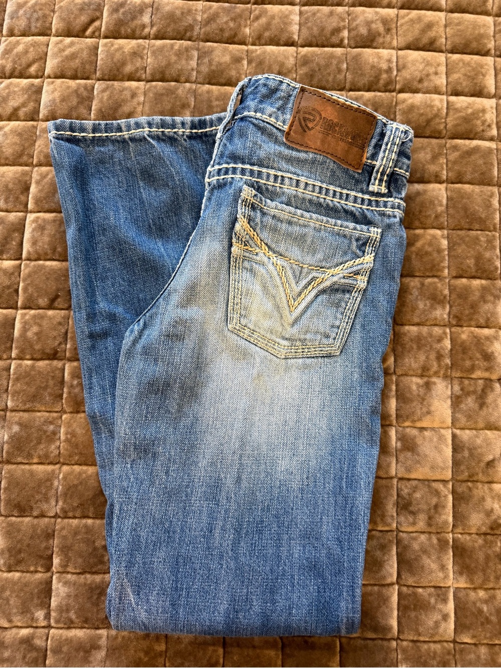 Rock & Roll Boys Light Blue Denim Jeans with Contrast Pocket Stitching